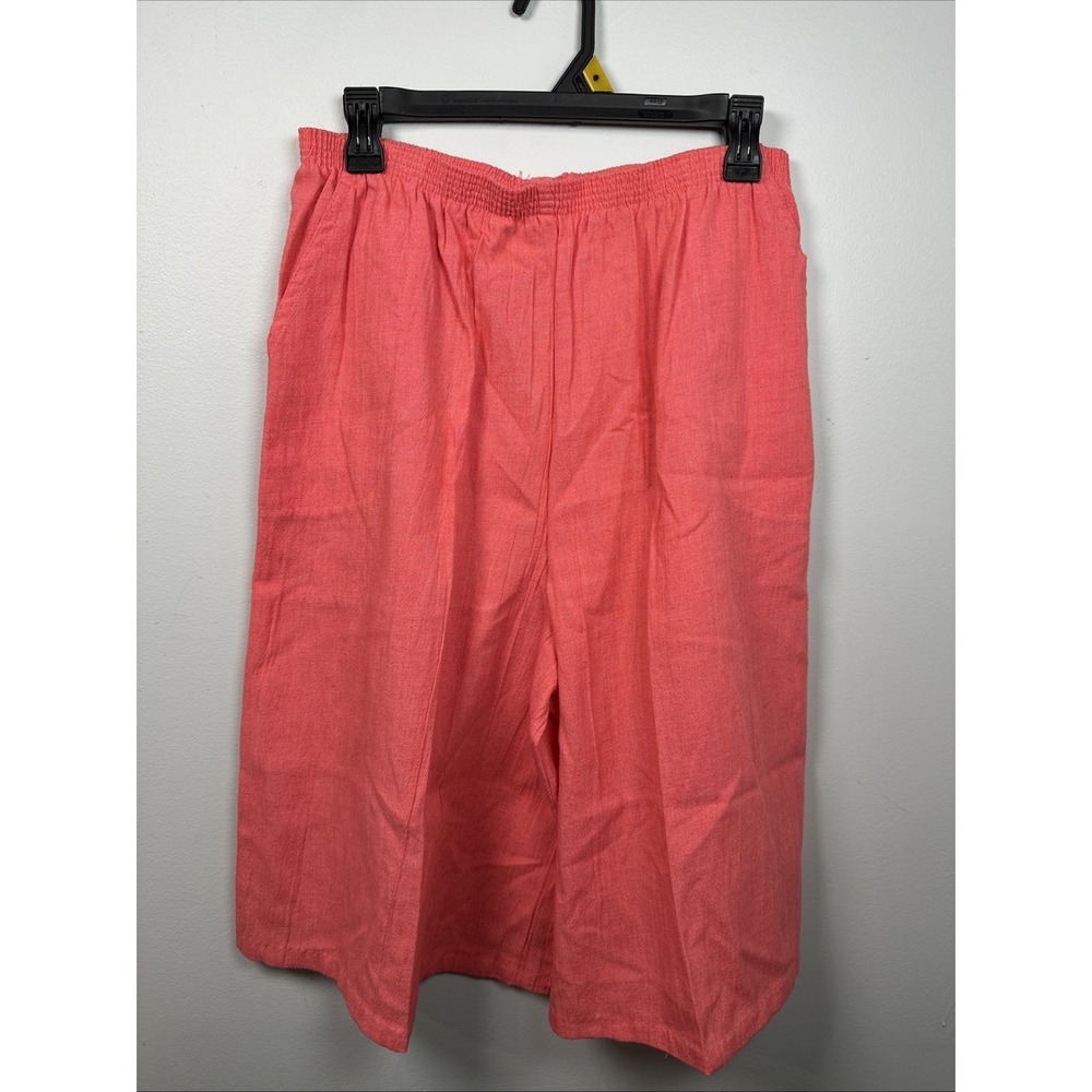 NWOT Blair Womens Shorts 16P Orange Pull On Bermuda Pockets Elastic Waist